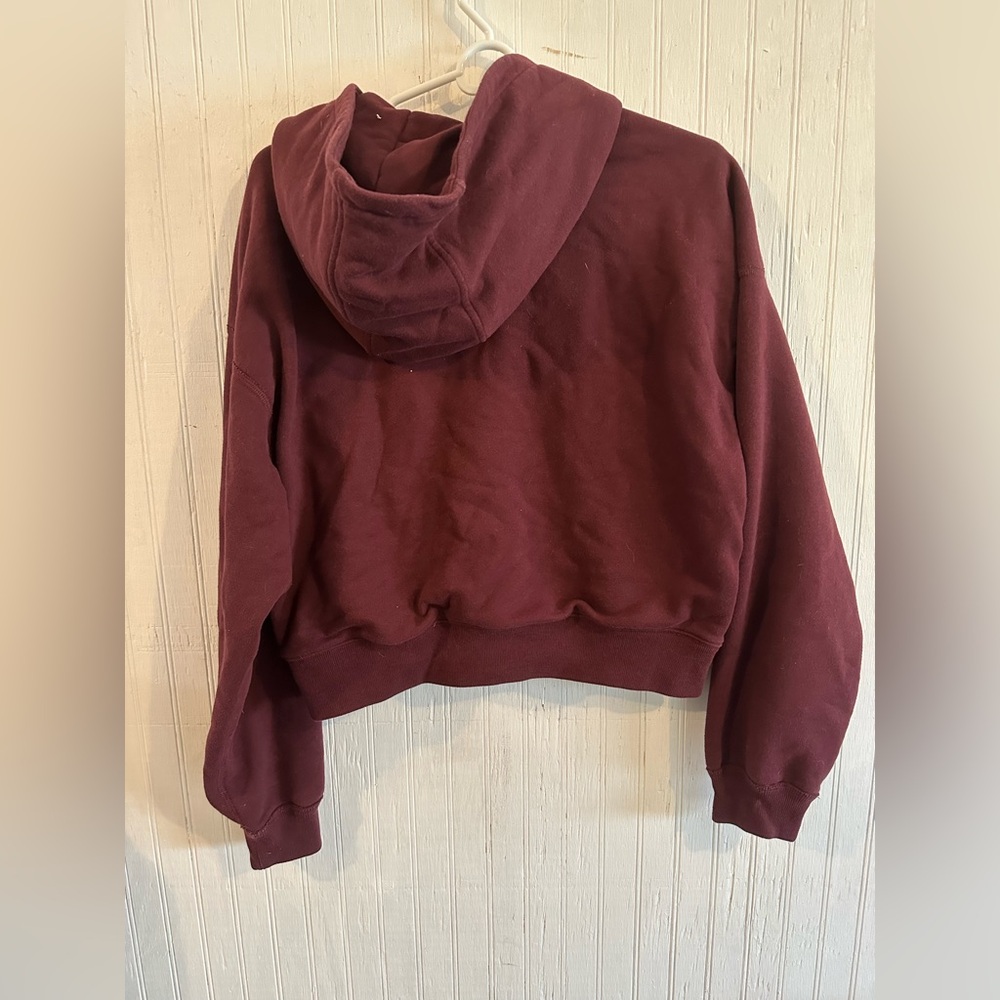 YPB, Zip-Up Bomber Jacket in Deep Burgundy - Picture 5 of 5